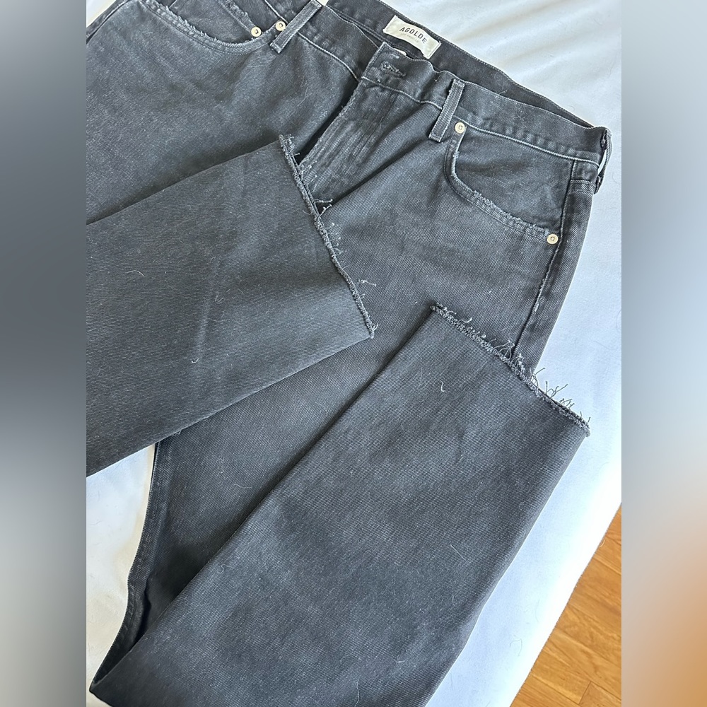 NWT Agolde Black Distressed Jeans